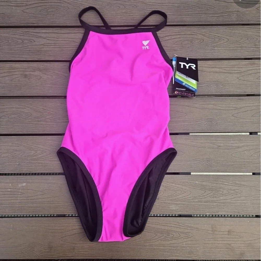 TYR Swimsuit Women's Hydra Span Reversible Diamondfit Bundle Of 2 Size 30 New